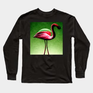 flamingo, green, red, gift, pink Long Sleeve T-Shirt